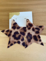 LambFish- Leather Star earrings