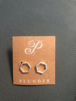 Plunder -silver stud earrings