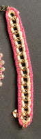 Plunder - Pink crochet bracelet