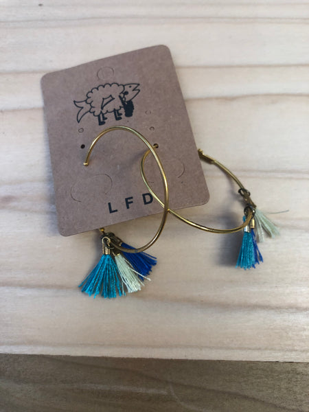 Gold Hoops with tiny tassels